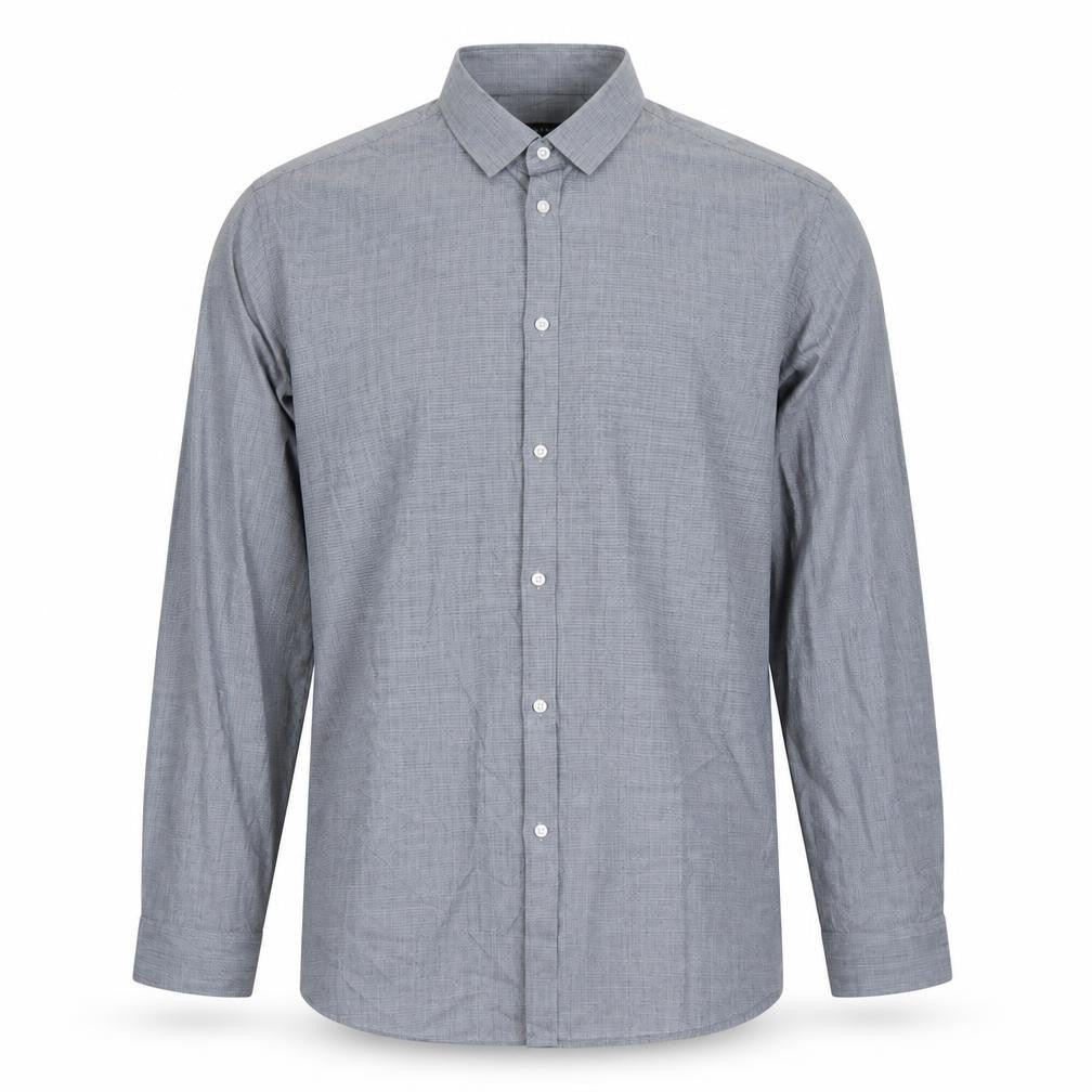 Taylor & Wright Mens Blue Cotton Button-Up Size 17 Collared Button