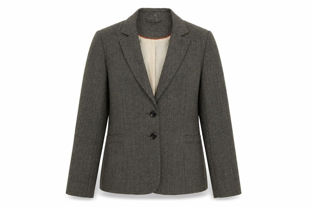 F&F Womens Brown Polyester Jacket Suit Jacket Size 12