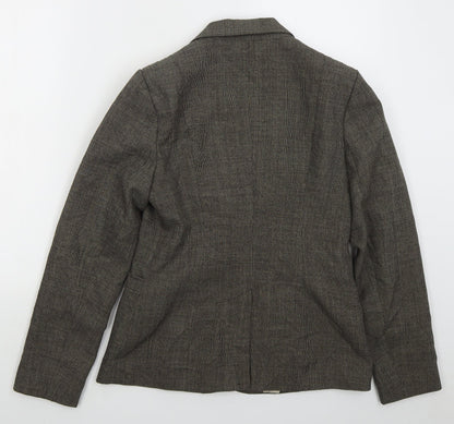 F&F Womens Brown Polyester Jacket Suit Jacket Size 12