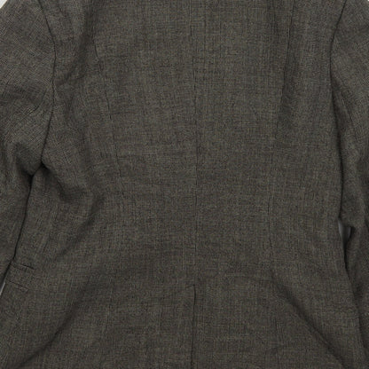 F&F Womens Brown Polyester Jacket Suit Jacket Size 12