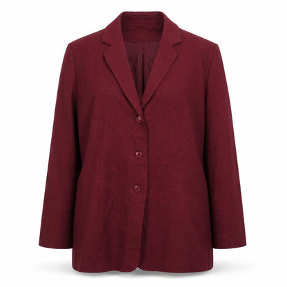 Classics Womens Red Polyester Jacket Suit Jacket Size 16