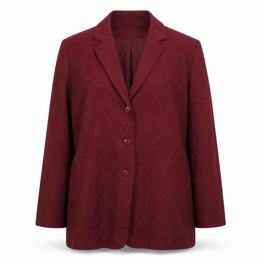 Classics Womens Red Polyester Jacket Suit Jacket Size 16