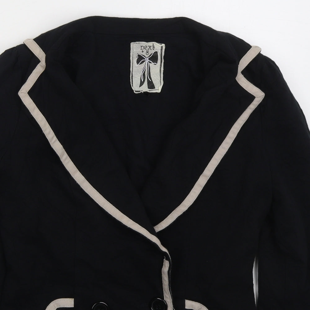 NEXT Womens Black Jacket Size S Button