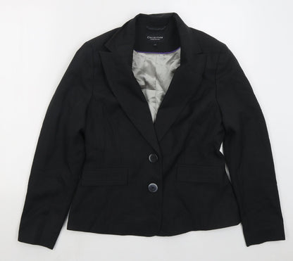 Preloved Debenhams Womens Grey Polyester Jacket Suit Jacket Size 12 - Front