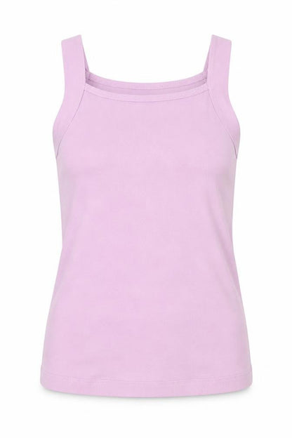 Emreco Womens Purple Polyester Basic Tank Size 12 Square Neck