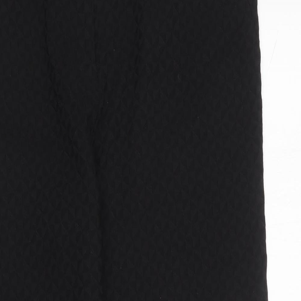Dunnes Stores Womens Black Viscose Carrot Trousers Size 14 L26 in Regular