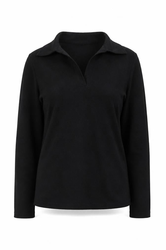 Matalan Womens Black Collared Polyester Pullover Jumper Size 12