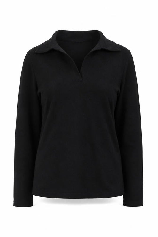 Matalan Womens Black Collared Polyester Pullover Jumper Size 12