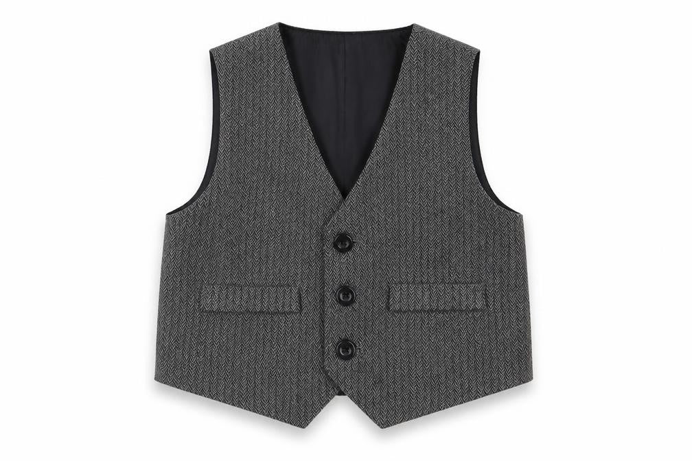 Preworn Boys Green Jacket Waistcoat Size 24 Months Button