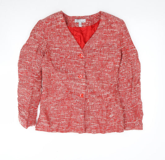 EPS by Episode Womens Red Flecked Viscose Jacket Suit Jacket Size 10