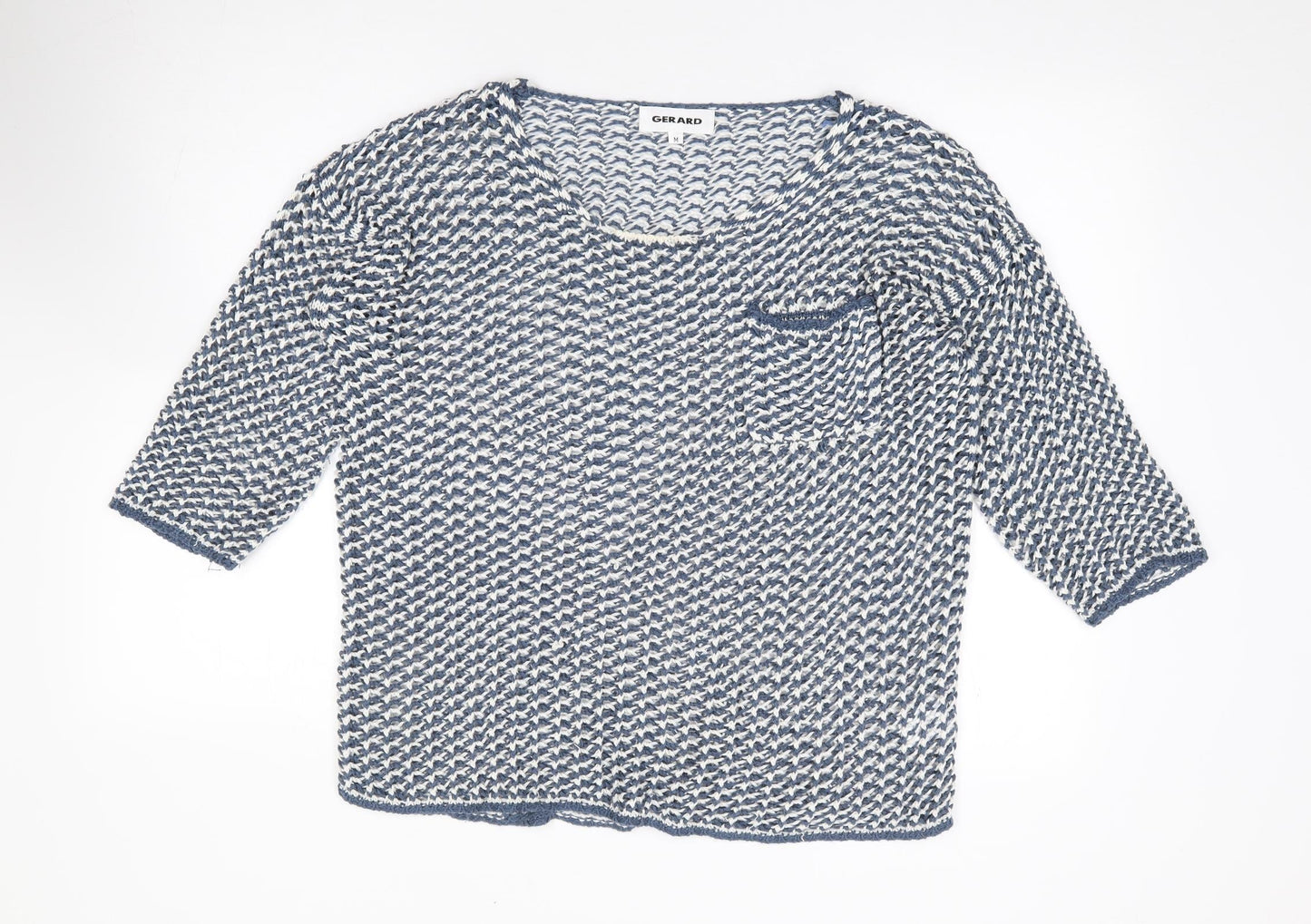 Gerard Womens Blue Round Neck Acrylic Pullover Jumper Size M