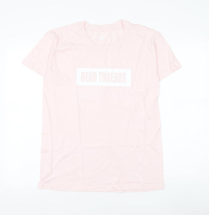 Dead threads Womens Pink Polyester Basic T-Shirt Size S Round Neck