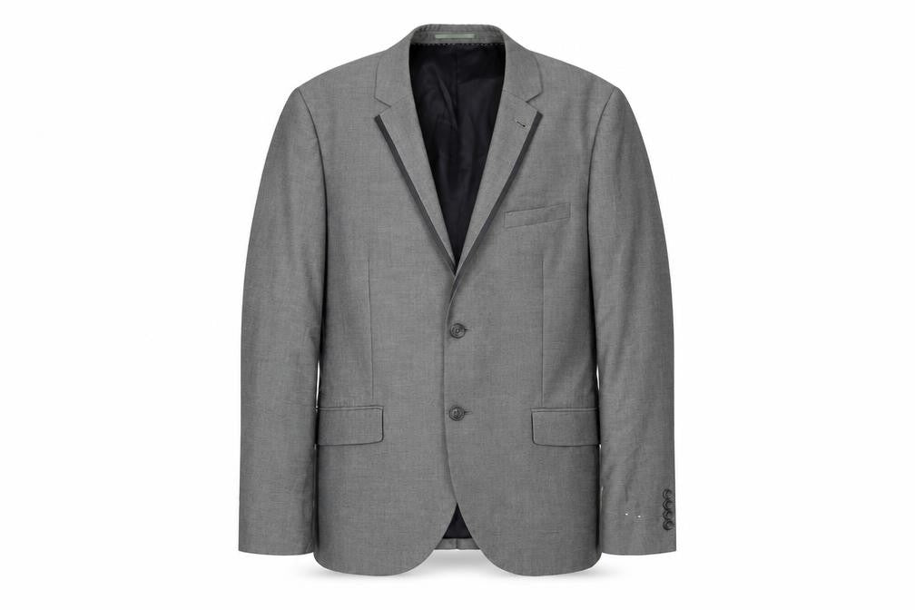 Topman Mens Grey Polyester Jacket Suit Jacket Size 40