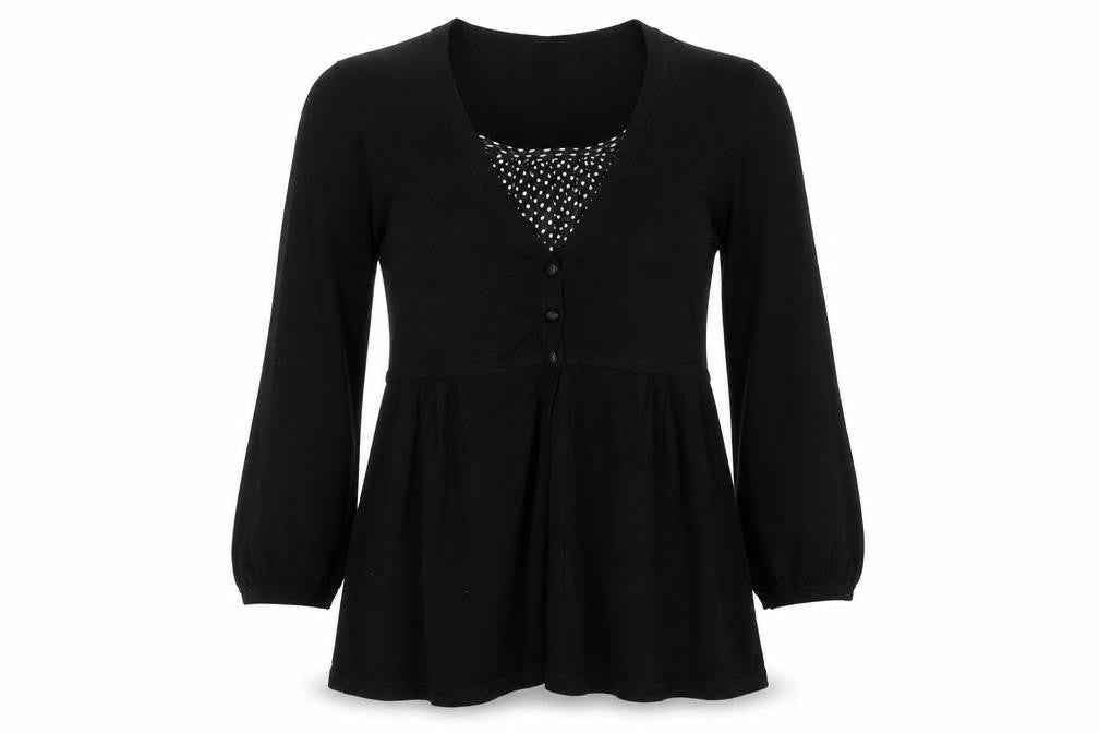 Marks & Spencer Womens Black Round Neck Viscose Cardigan Jumper Size 10