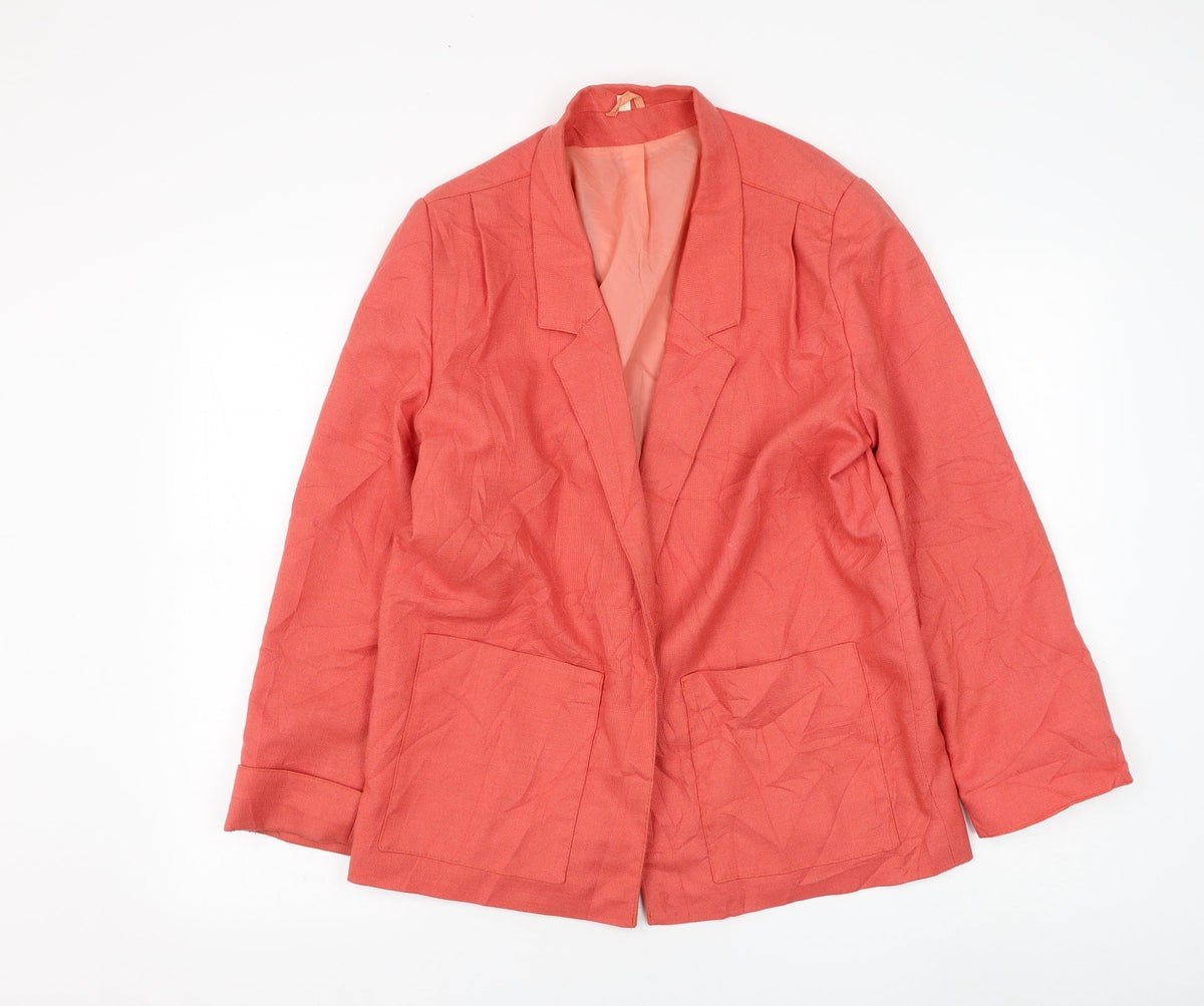 Preworn Womens Pink Jacket Blazer Size 12