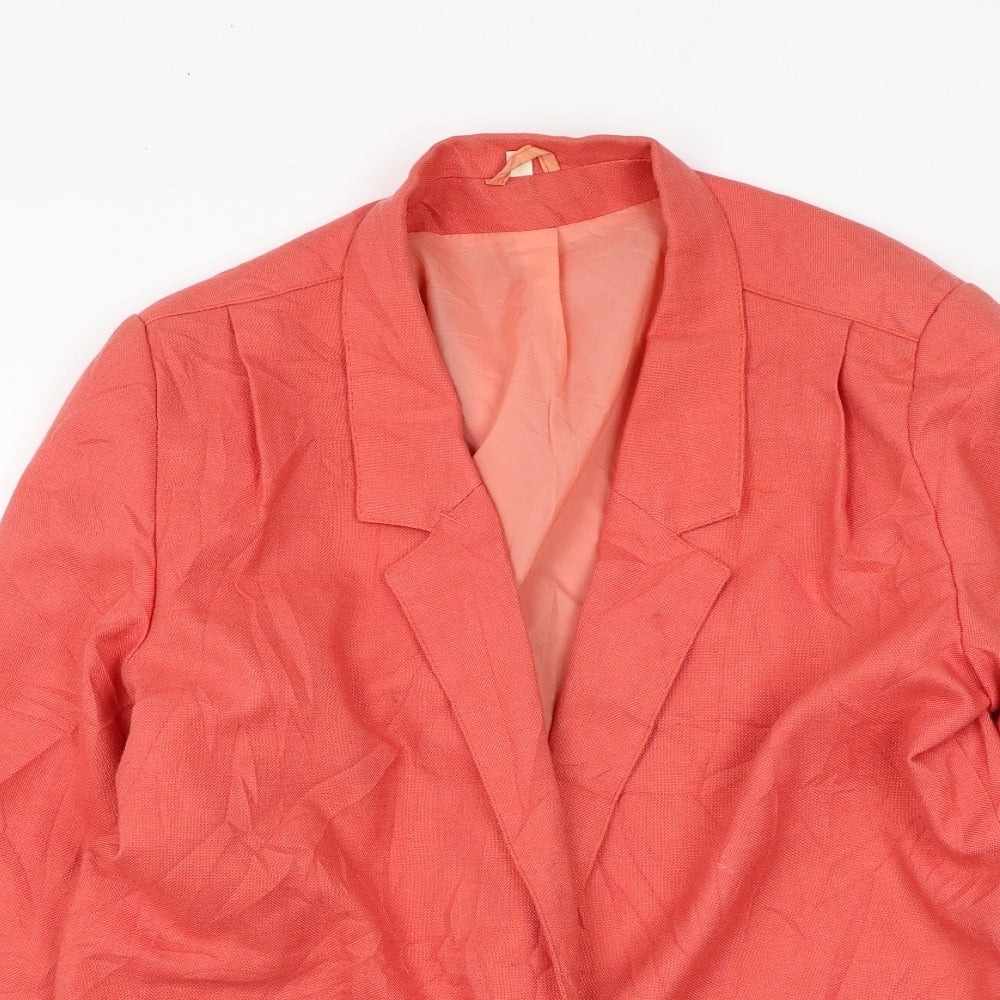 Preworn Womens Pink Jacket Blazer Size 12