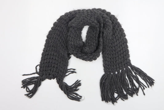 Preworn Womens Grey Polyester Scarf