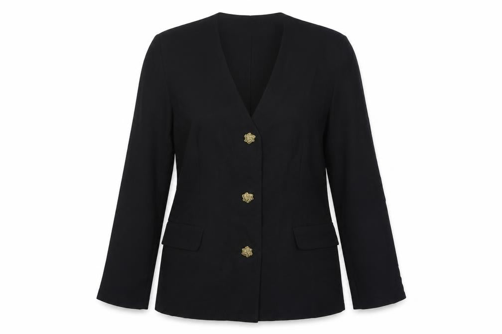 Berkertex Womens Black Polyester Jacket Suit Jacket Size 12