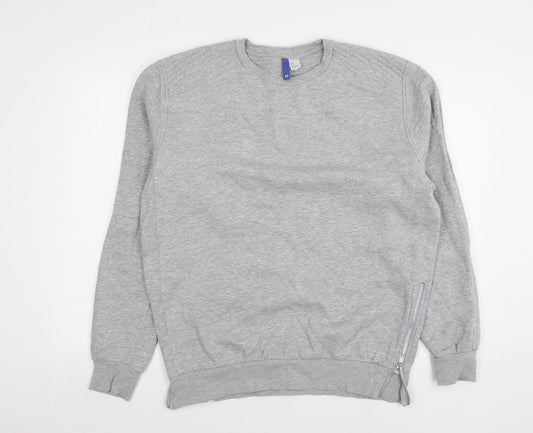 H&M Mens Grey Cotton Pullover Sweatshirt Size M