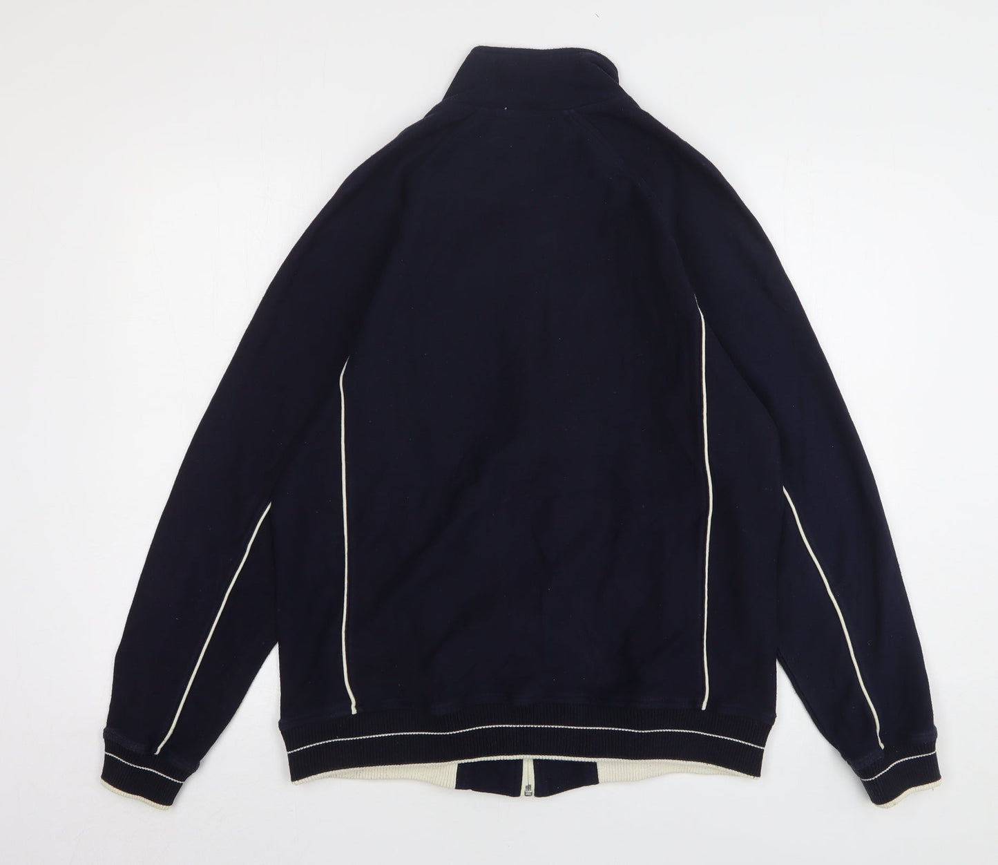Easy Mens Blue Cotton Full Zip Sweatshirt Size M