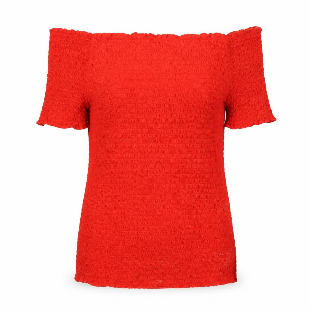 Papaya Womens Orange Cotton Basic T-Shirt Size 14 Round Neck