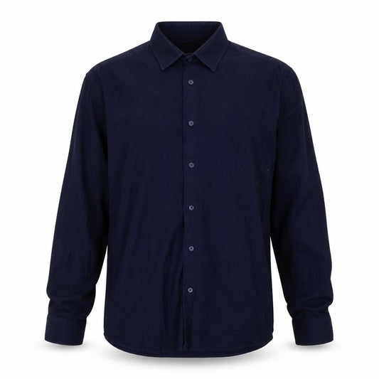 NM Mens Blue Cotton Button-Up Size L Collared