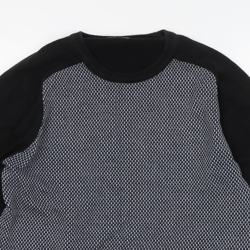 NEXT Womens Black Round Neck Cotton Pullover Jumper Size M