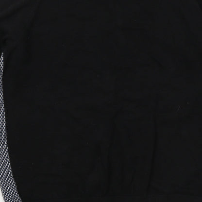 Next Womens Black Round Neck Cotton Pullover Jumper Size M