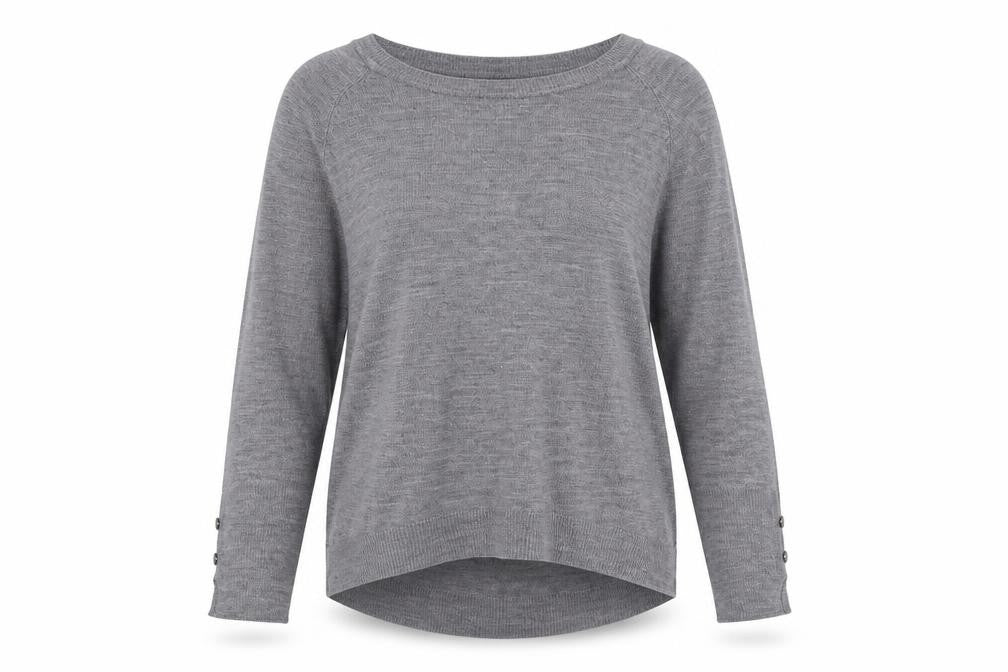 Primark Womens Grey Round Neck Acrylic Pullover Jumper Size 10