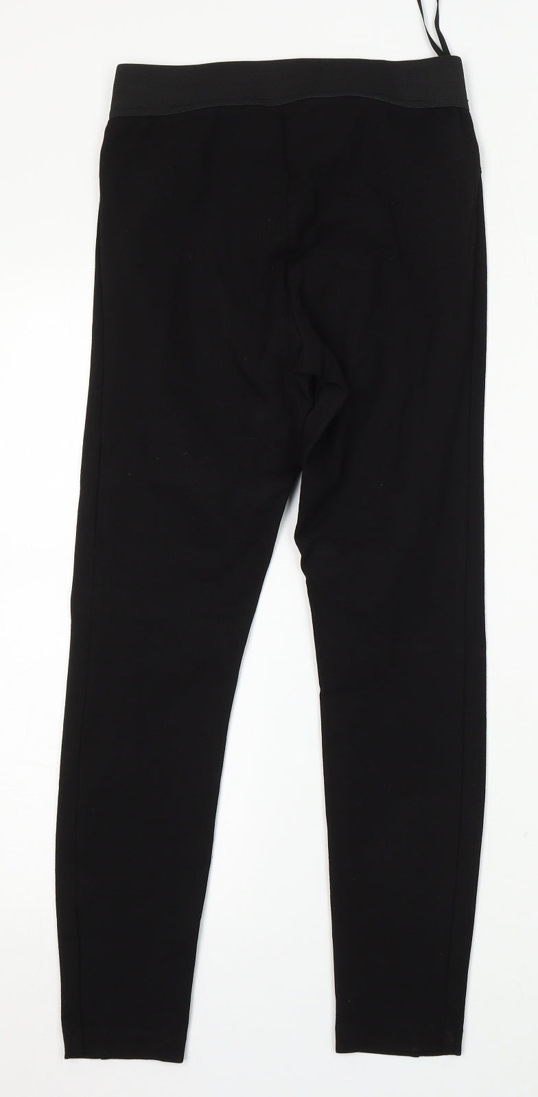 Dunnes Womens Black Viscose Trousers Size S L28 in Regular