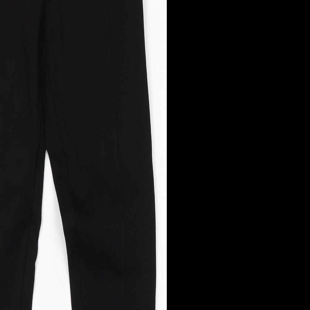 Dunnes Womens Black Viscose Trousers Size S L28 in Regular
