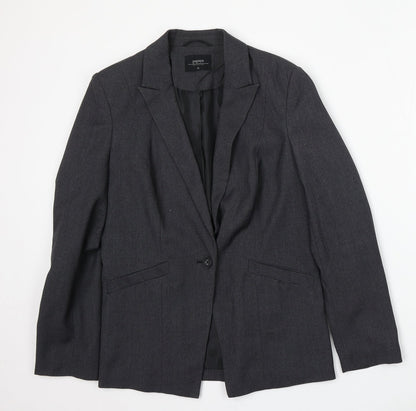 Papaya Womens Grey Polyester Jacket Suit Size 10