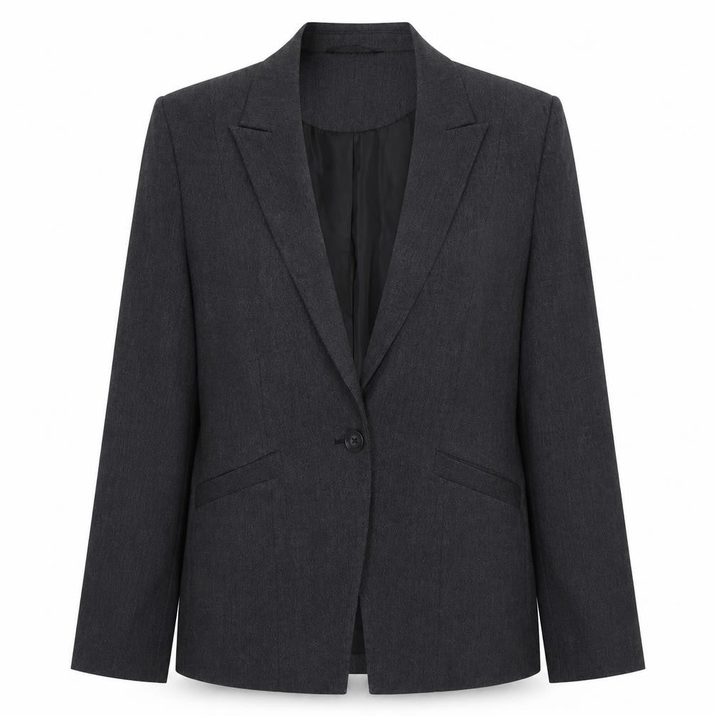 Papaya Womens Grey Polyester Jacket Suit Size 10
