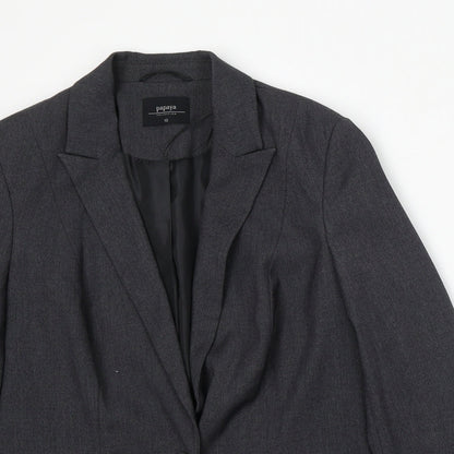Papaya Womens Grey Polyester Jacket Suit Size 10