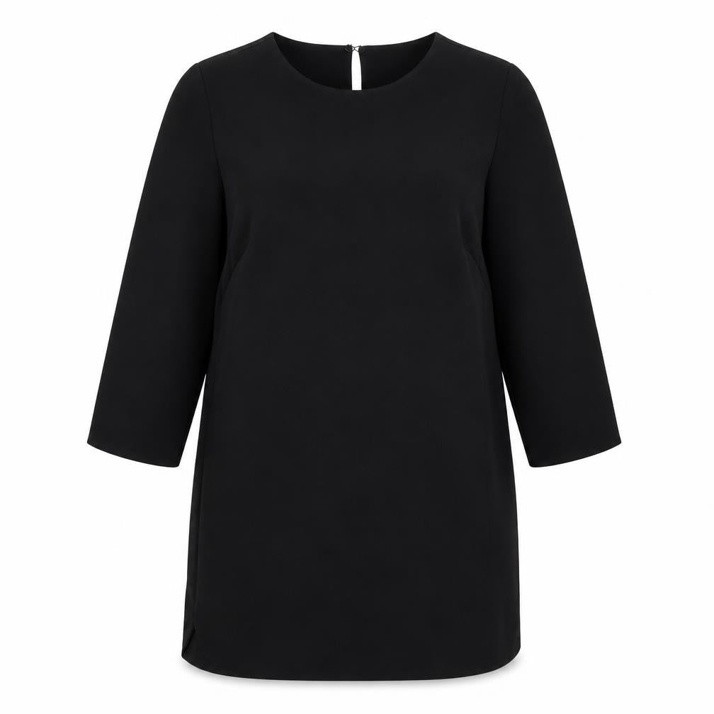 H&M Womens Black Polyester Sheath Size 12 Round Neck