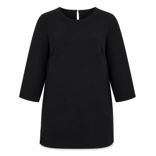 H&M Womens Black Polyester Sheath Size 12 Round Neck