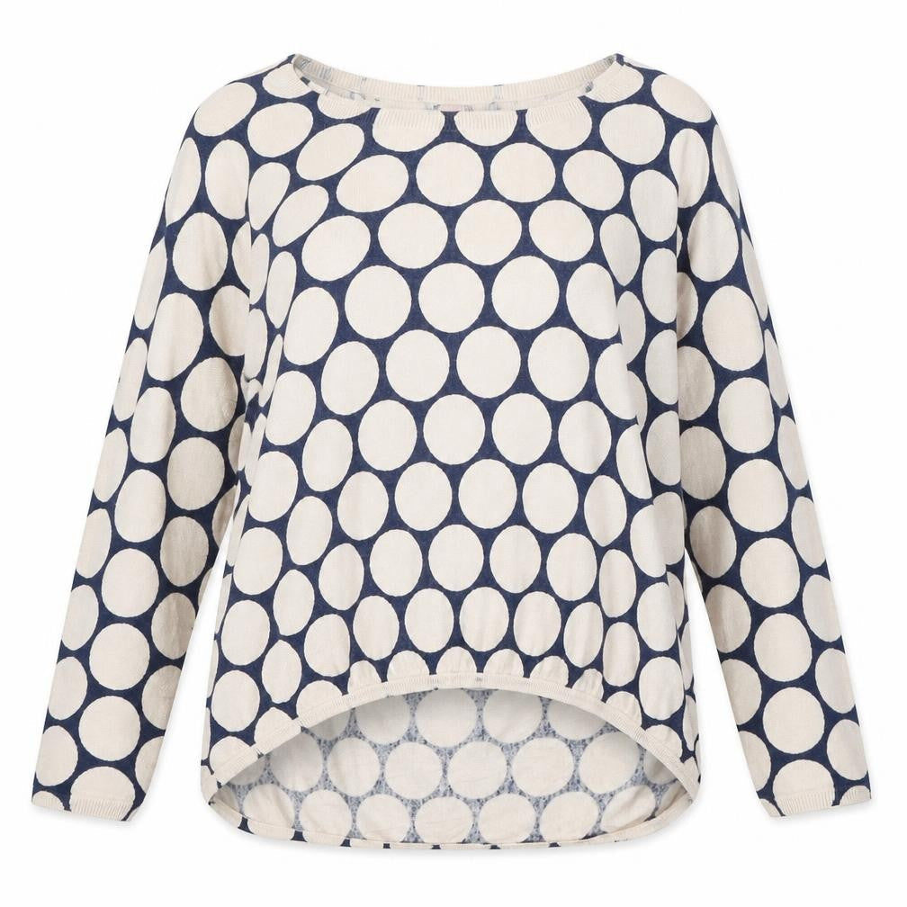 Phase Eight Womens Multicoloured Round Neck Geometric Cotton Pullover Jumper Size 10