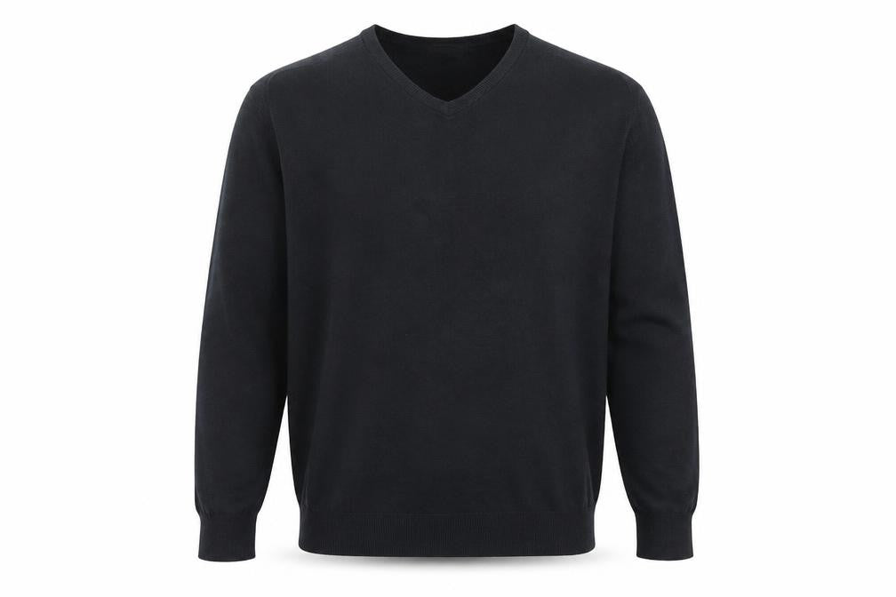 Marks & Spencer Mens Grey V-Neck Acrylic Henley Jumper Size L