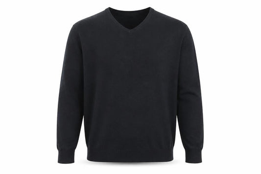 Marks & Spencer Mens Grey V-Neck Acrylic Henley Jumper Size L