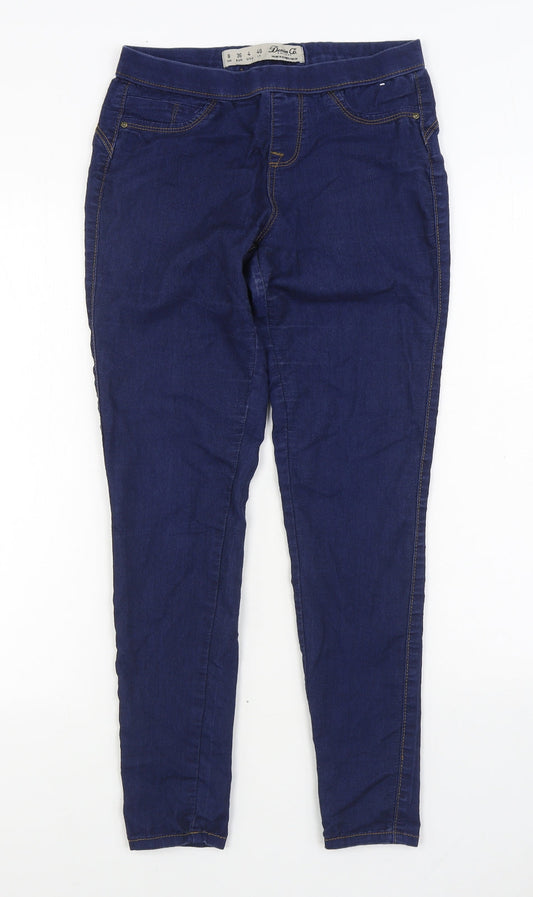 Denim & Co. Womens Blue Cotton Jegging Jeans Size 8 L28 in Regular