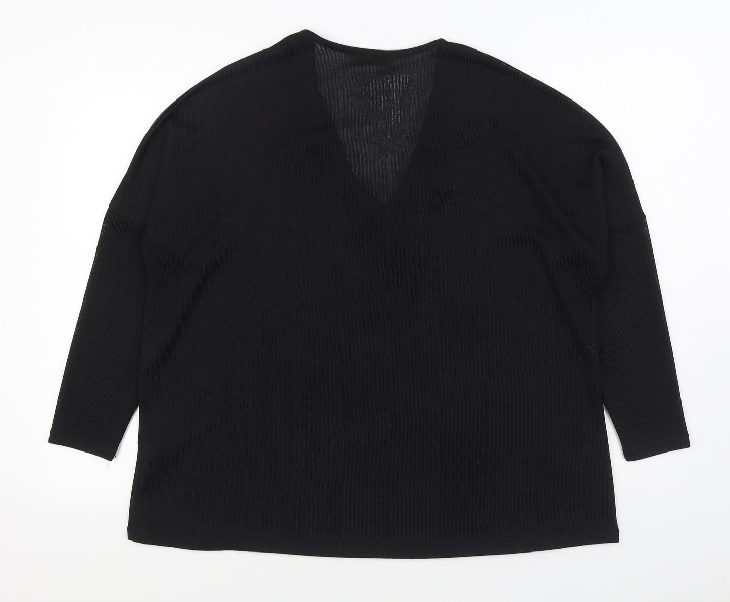 Gallery Womens Black Polyester Basic Blouse Size M Scoop Neck