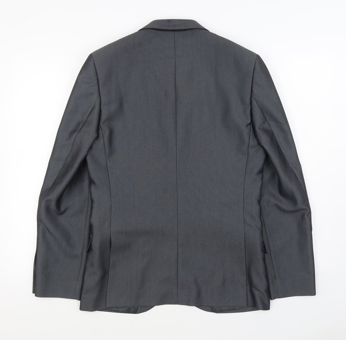 Ventuno 21 Mens Grey Polyester Jacket Suit Jacket Size 38
