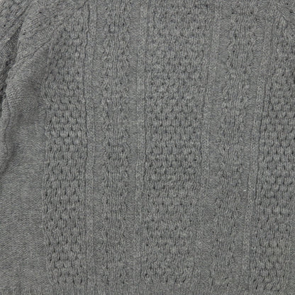 Preloved FOREVER 21 Womens Grey Crew Neck Acrylic Pullover Jumper Size S - Label
