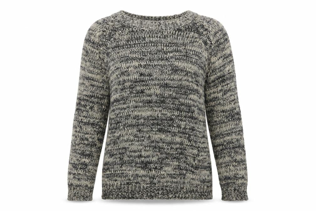 Mango Womens Grey Boat Neck Polyester Pullover Jumper Size S
