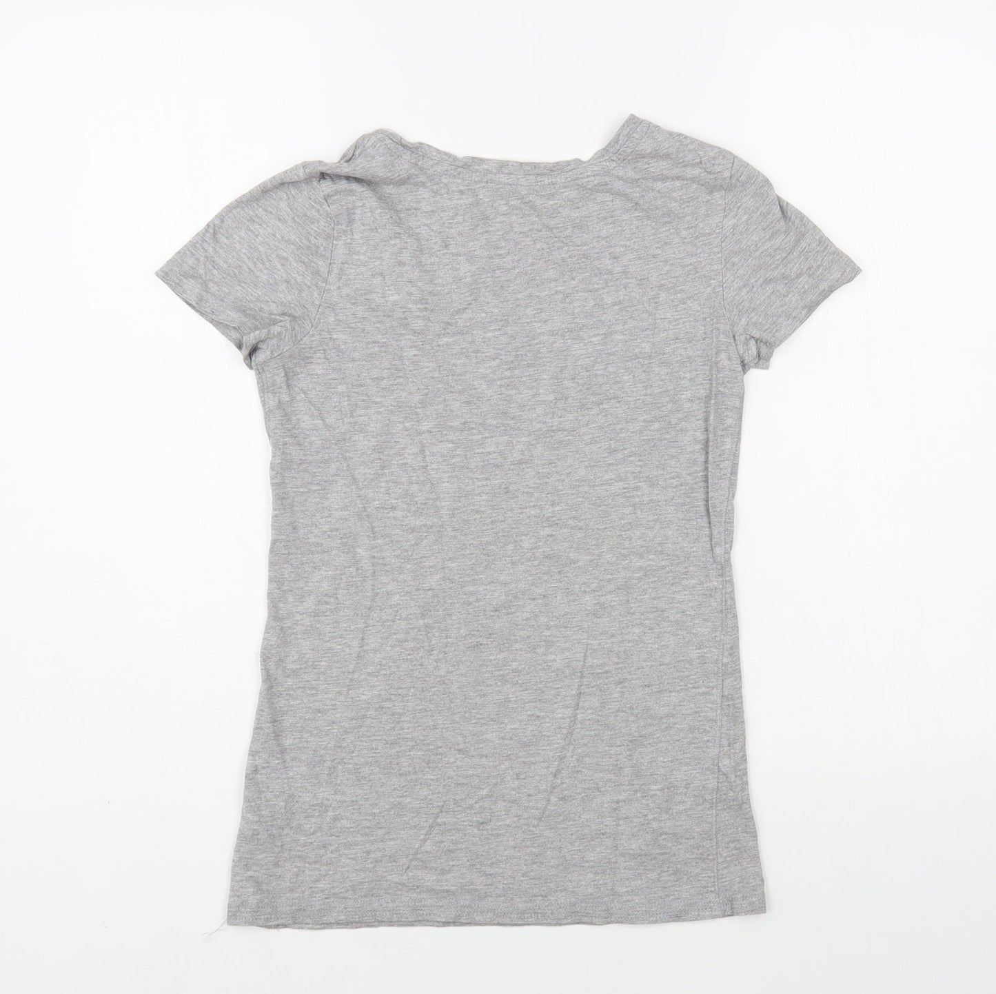 Dunnes Stores Womens Grey Cotton Basic T-Shirt Size 8 Boat Neck - Berlin