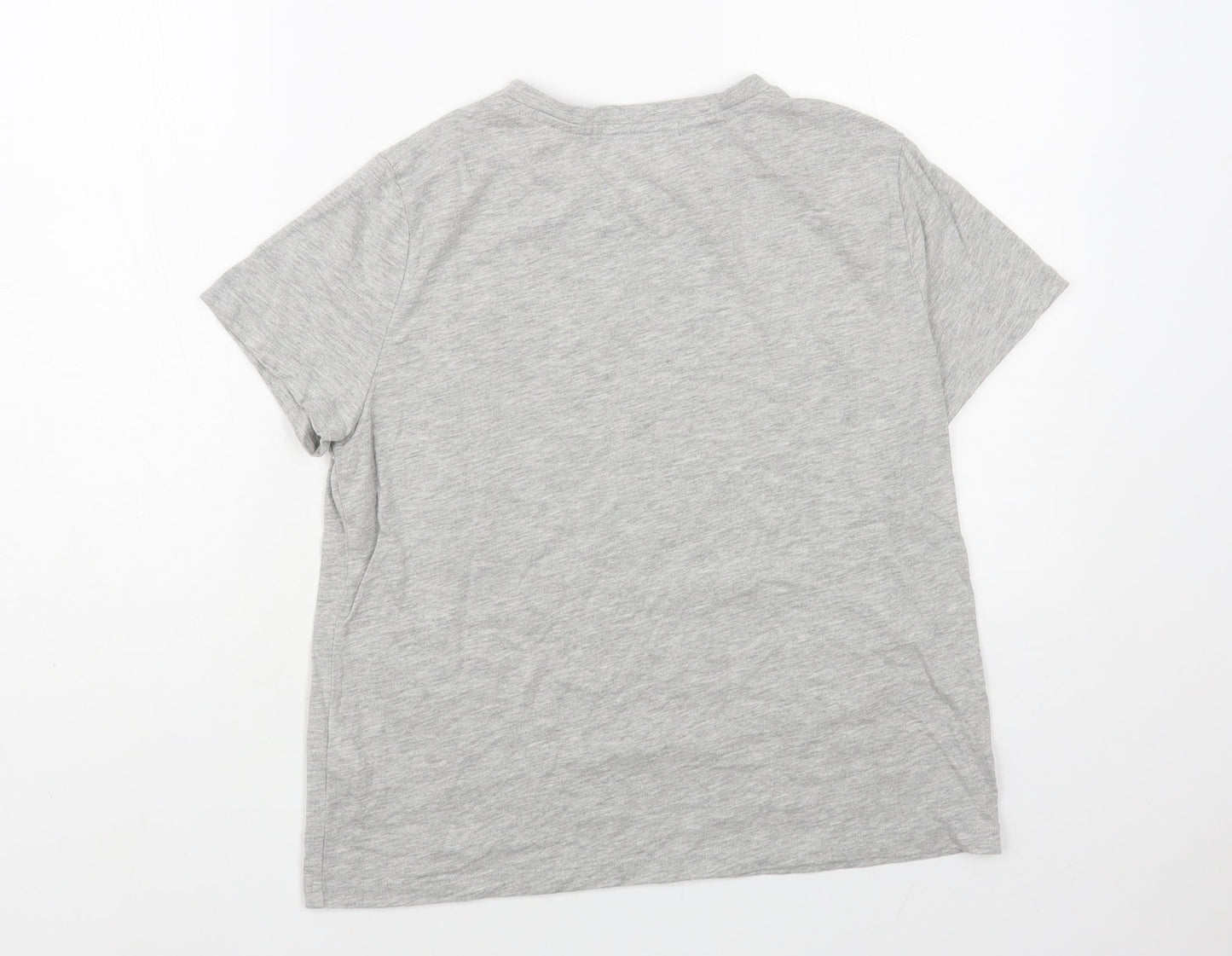 Bik Bok Womens Grey Cotton Basic T-Shirt Size M Crew Neck - Girls