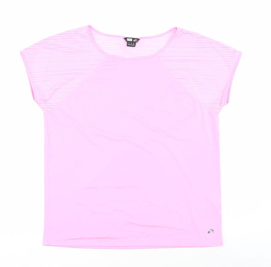 F&F Womens Pink Polyester Size M Round Neck