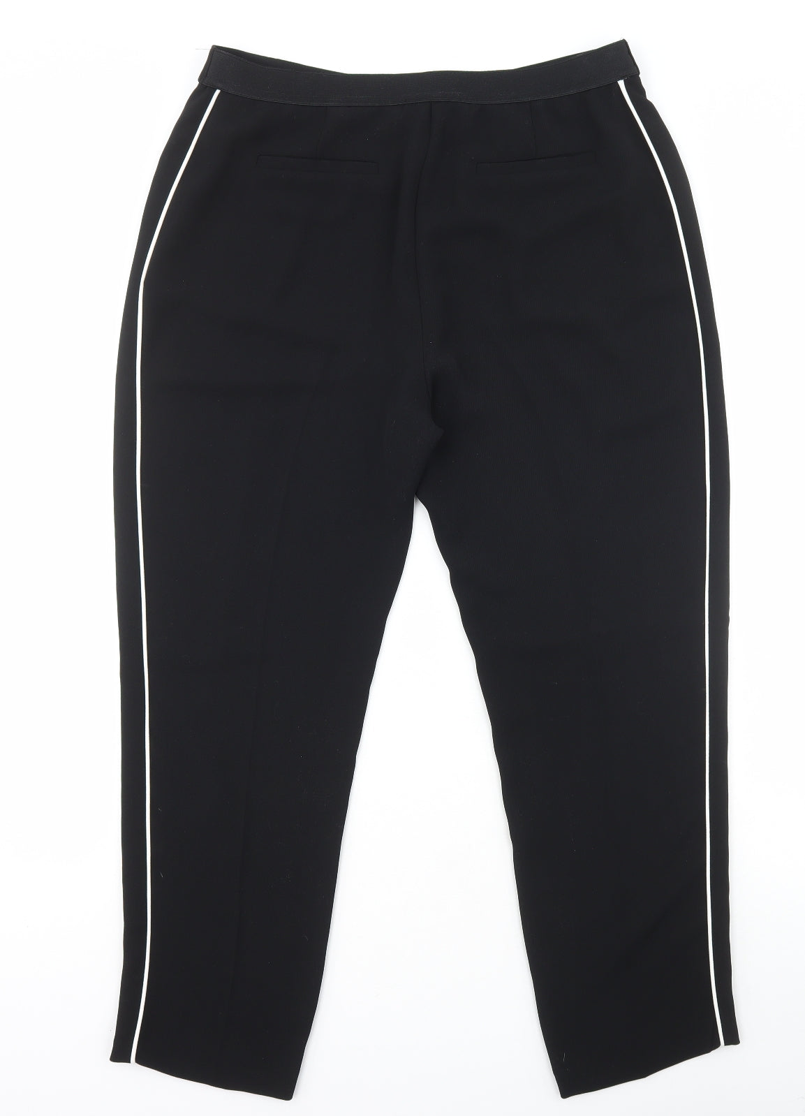 Dunnes Womens Black Polyester Trousers Size 14 L27 in Regular