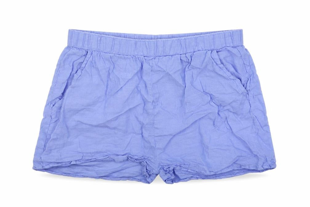 F&M Girls Blue Cotton Mom Shorts Size 13-14 Years Regular