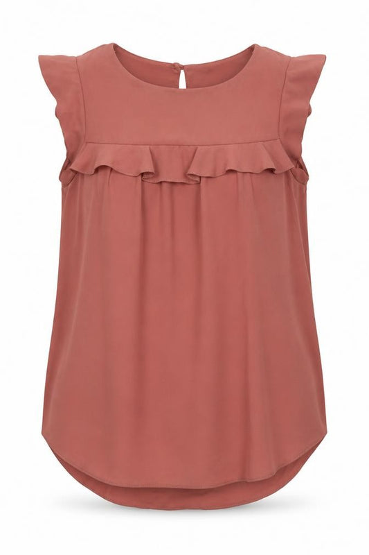 New Look Womens Pink Polyester Basic Blouse Size 10 Round Neck